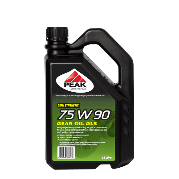 PEAK 75W90 Semi Synthetic Gear Oil 2.5L PKGS759002.5