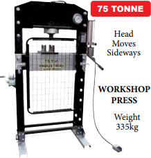 MONSTER TOOLS MT75TAHPRESS 75 Tonne Air/Hydraulic Workshop Press SPECIAL ORDER