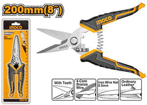 INGCO Scissors Stainless Steel Blade with teeth HES0188