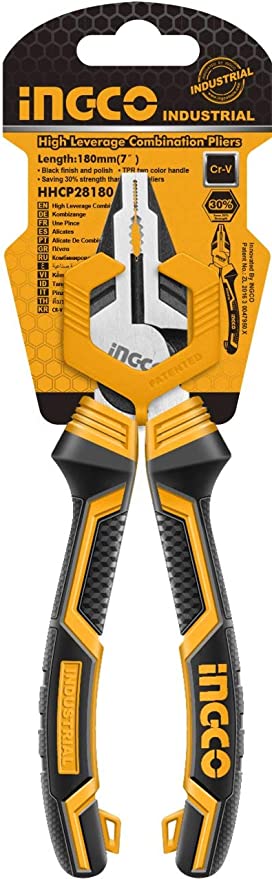 INGCO HHCP28180 High Leverage Combo Pliers 180mm