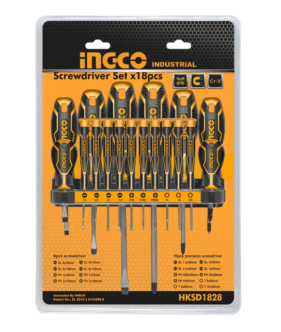 INGCO HKSD1828 18pcs Screwdriver & Precision Screwdriver Set