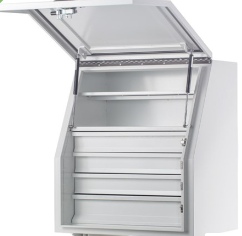 KA BOXES 715 series 4 drawer & 2 shelves  KA7154D UTE BOX White