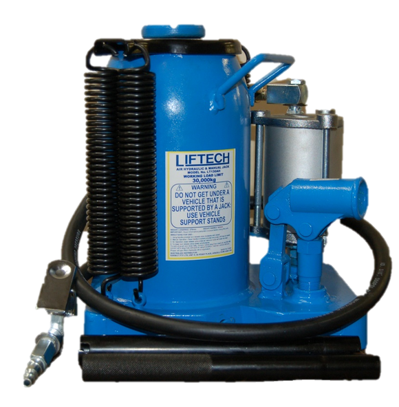 LIFTECH LT130AH 30,000KG Air/Hydraulic Bottle Jack 278-523mm Made in Europe (plus freight)