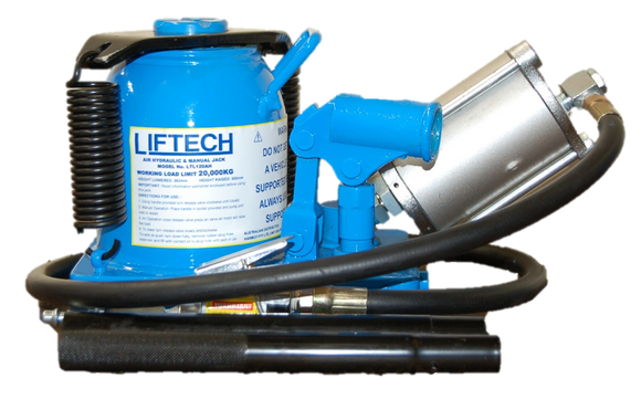 LIFTECH LTL120AH 30,000 KG Air/Hydraulic Squat Bottle Jack 178-324mm Made in Europe (plus freight)