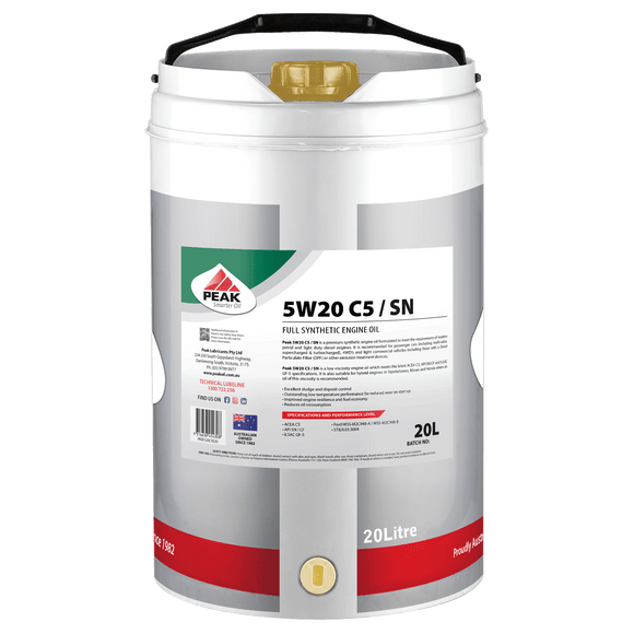 PEAK 5W20 C5/SN Full Synthetic Engine Oil 20L PKEF520C5020