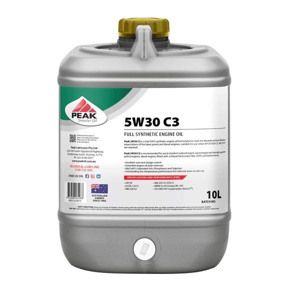 PEAK 5W30 C3 Full Synthetic Engine Oil 10L PKEFC3530010