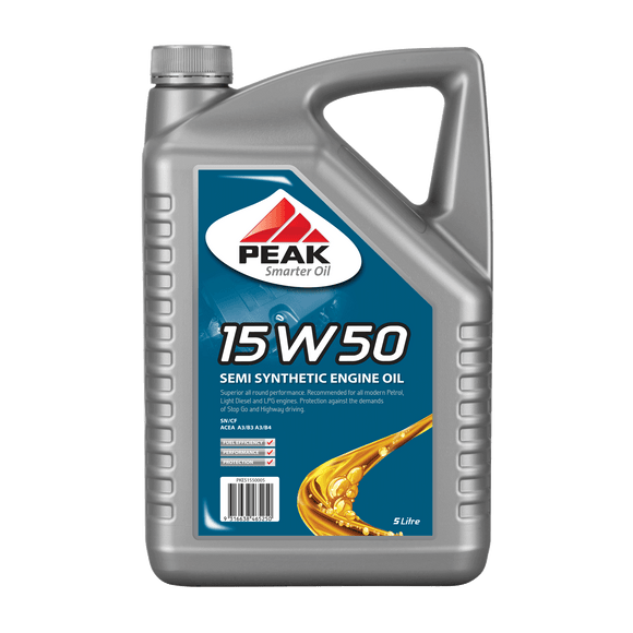 PEAK 15W50 Semi Synthetic Engine Oil 5L PKES1550005