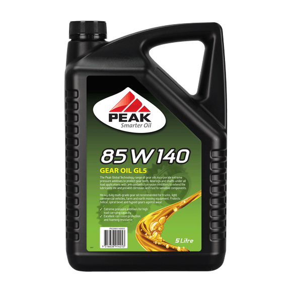 PEAK 85W140 GL5 Mineral Gear Oil 5L PKGM85140005