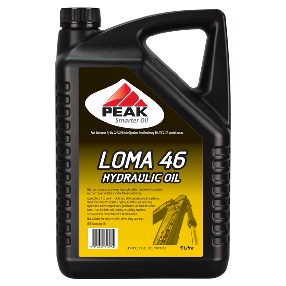 PEAK LOMA 46 Premium Mineral Hydraulic Oil 5L PKIHM046005
