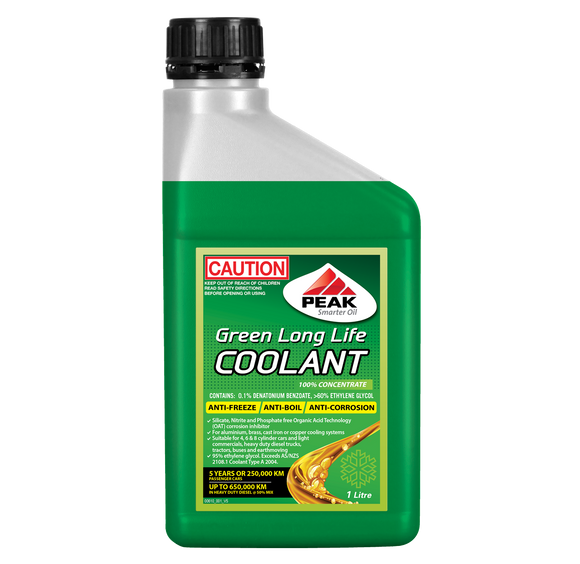 PEAK Green Long Life Coolant Concentrate 1L PKROLLGC001