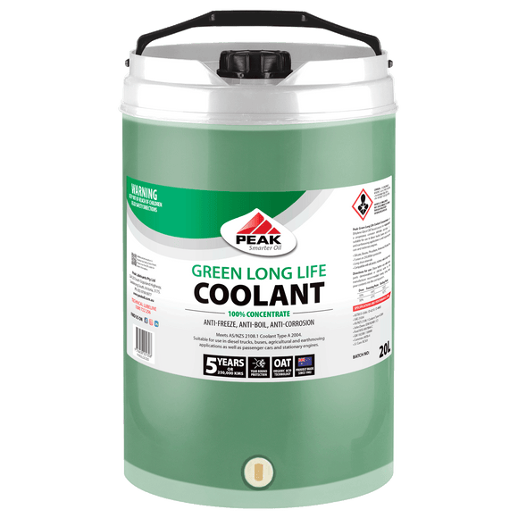 Peak Green Long Life Coolant Concentrate 20L PKROLLGC020