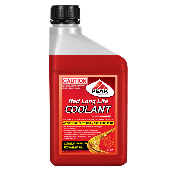 PEAK Red Long Life Coolant Concentrate 1L PKROLLRC001