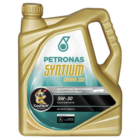 petronas syntium 5000xs 5w-30 synthetic 5l engine oil