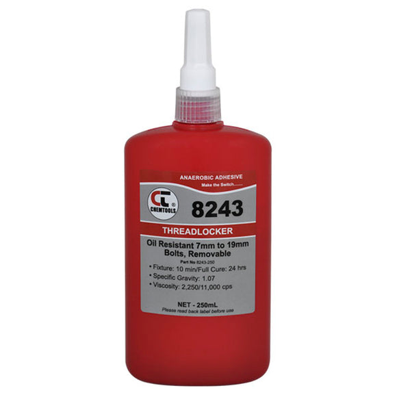 CHEMTOOLS 8243-250 Threadlocker 250ml med Strength Oil Resistant