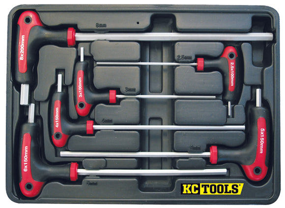 KC Tools A13070 6 Piece Metric T handle Hex Key Set