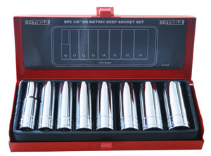 KC Tools A13316 8 PIECE 3/8' DRIVE DEEP METRIC SOCKET SET