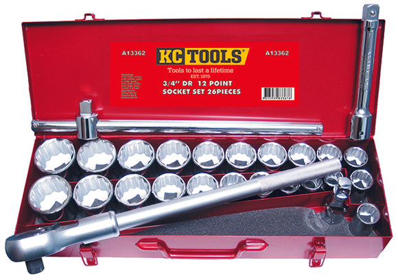 KC Tools A13362 26 PIECE 3/4