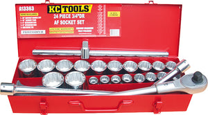 KC Tools A13363 24 PIECE 3/4" DRIVE AF SOCKET SET