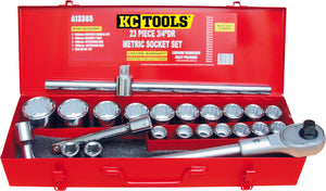 KC Tools A13365 23 PIECE 3/4" DRIVE METRIC SOCKET SET