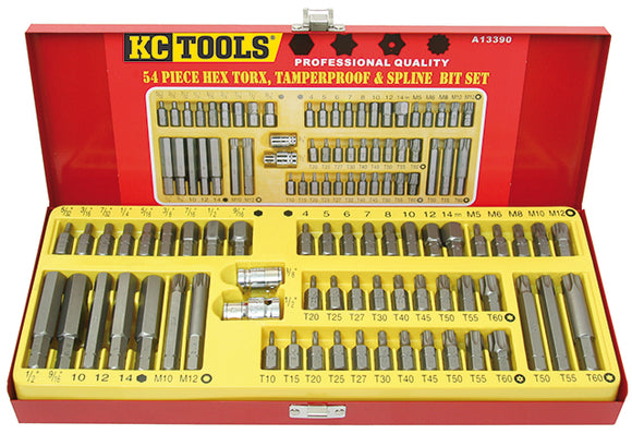 Kc Tools A13390 54 PIECE 10MM SHANK BIT SET