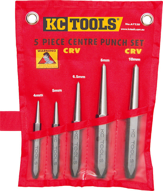 KC Tools A7230 5 PIECE INDUSTRIAL CENTRE PUNCH SET
