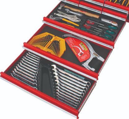 Kc Tools Bottom Box KC TOOLS ATK920 220 Piece AF & Metric Tool Kit with 9 Drawer Tool Box ...