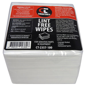 Chemtools CT-LFW-100 Lint Free Wipes for Sensitive Parts & Equipment