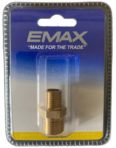 EMAX EMM06-04 Brass Double Male Fitting 1/4" X 3/8"