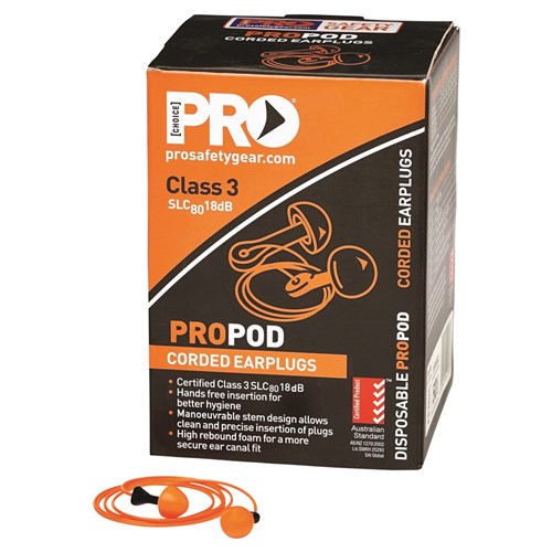 Pro Choice EPODC Propod Corded Earplugs (Box of 50 pairs)