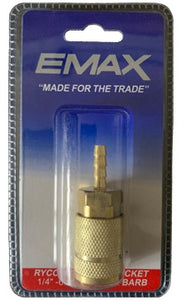 EMAX ESUT12SH RYCO Style Coupler 1/4" Hose Barb