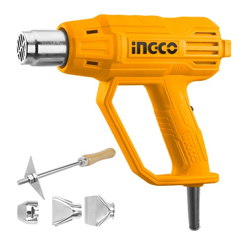 INGCO HG20008S 2000W Heat Gun 4 Pce. Accessories Set
